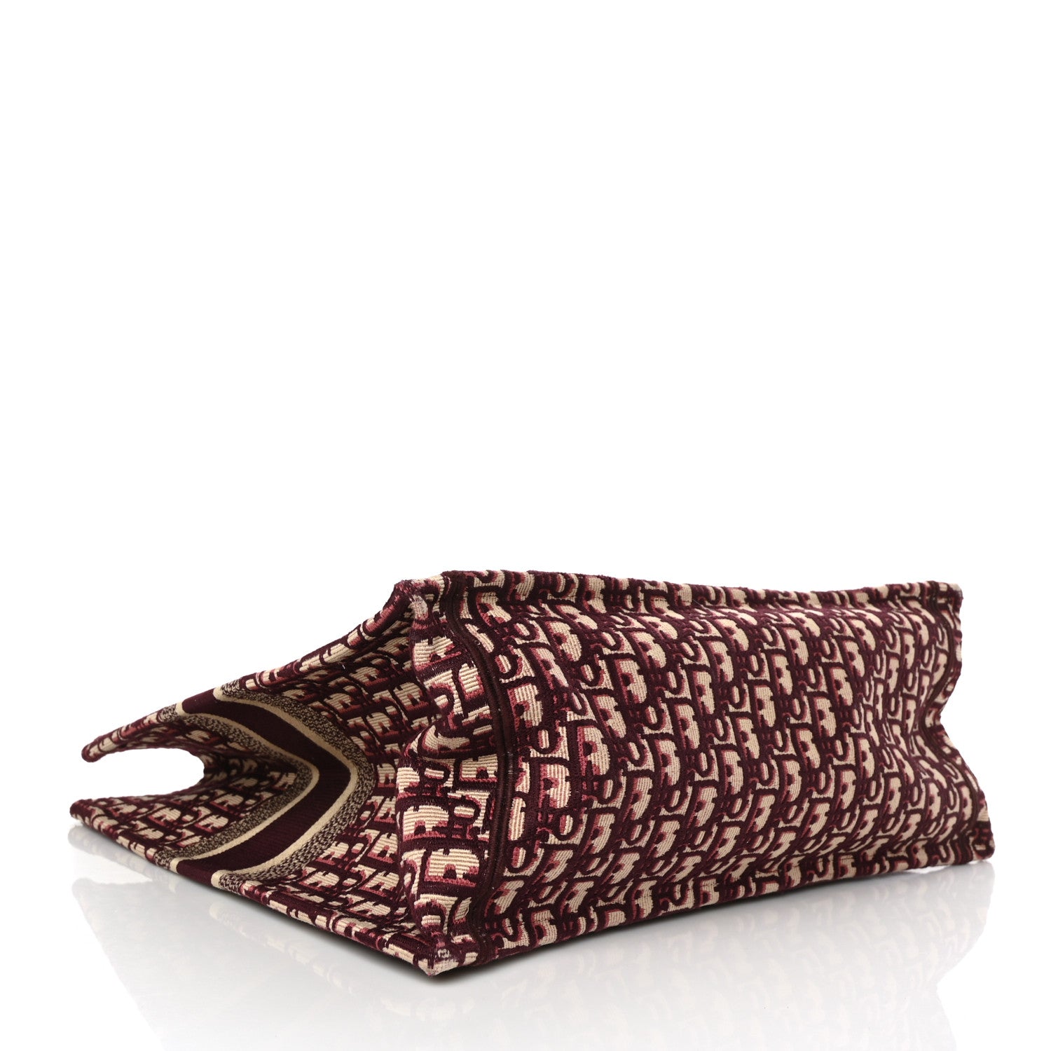 Christian Dior Oblique Large Book Tote Burgundy Multicolor 4 of 8