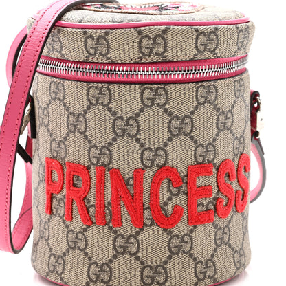 Gucci GG Supreme Monogram Princess Embroidered Childrens Crossbody Bag Pink 8 of 11