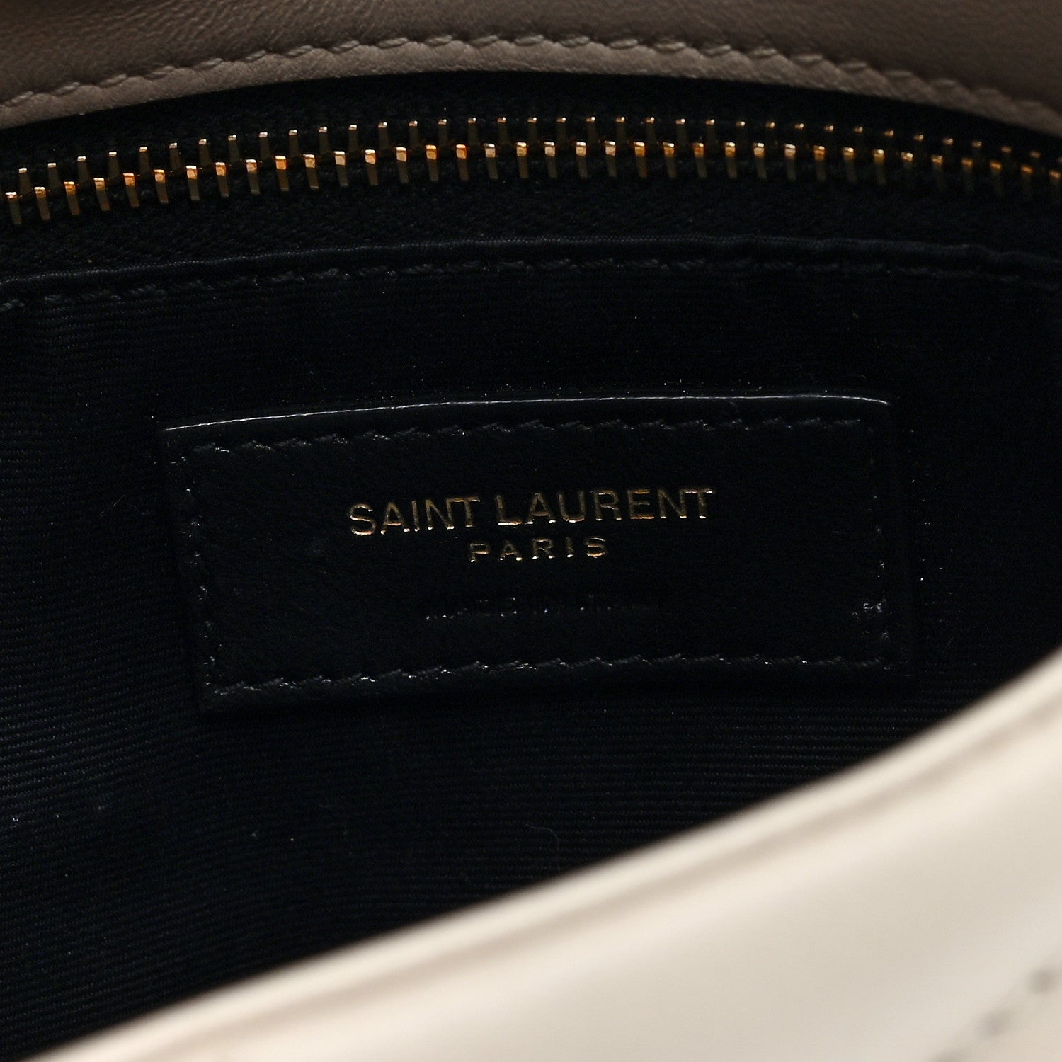 Saint Laurent Lambskin Quilted Toy Loulou Puffer Monogram Chain Satchel Blanc Vintage 6 of 9