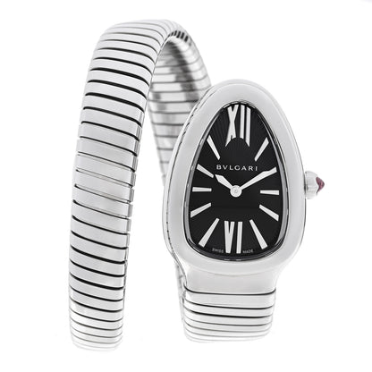Bulgari Stainless Steel 35mm Serpenti Tubogas Quartz Watch Black 1 of 5