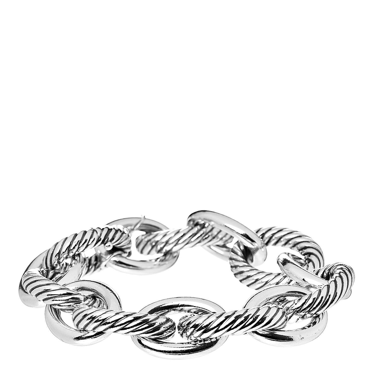 Sterling Silver 17mm Extra Large Oval Link Bracelet