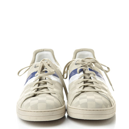 Louis Vuitton Calfskin Damier Embossed Frontrow Sneakers 10 Creme 2 of 8
