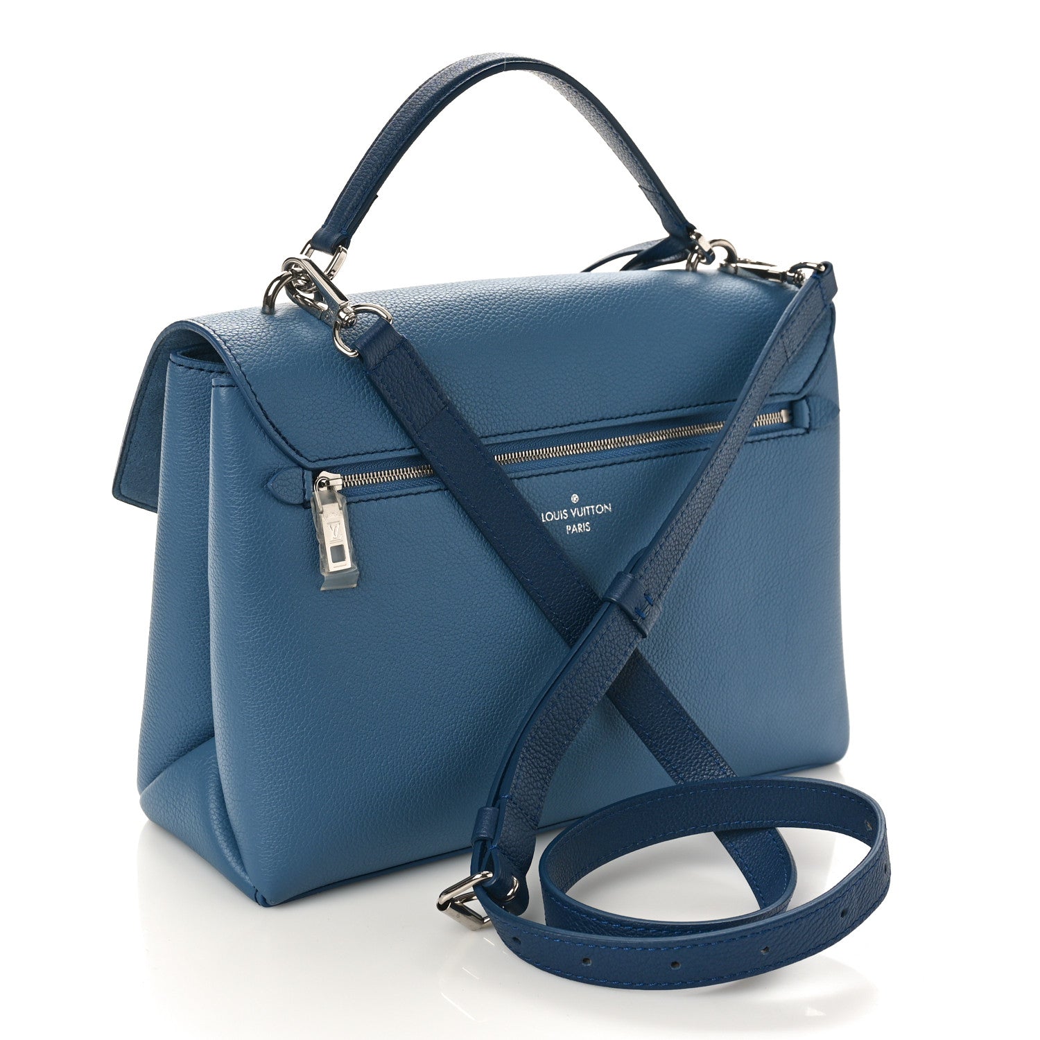 Louis Vuitton Soft Calfskin My Lockme Top Handle Blue Jean Crème 3 of 8