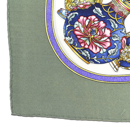 Hermes Silk Qu Importe Le Flacon Scarf 90 Green 9 of 9