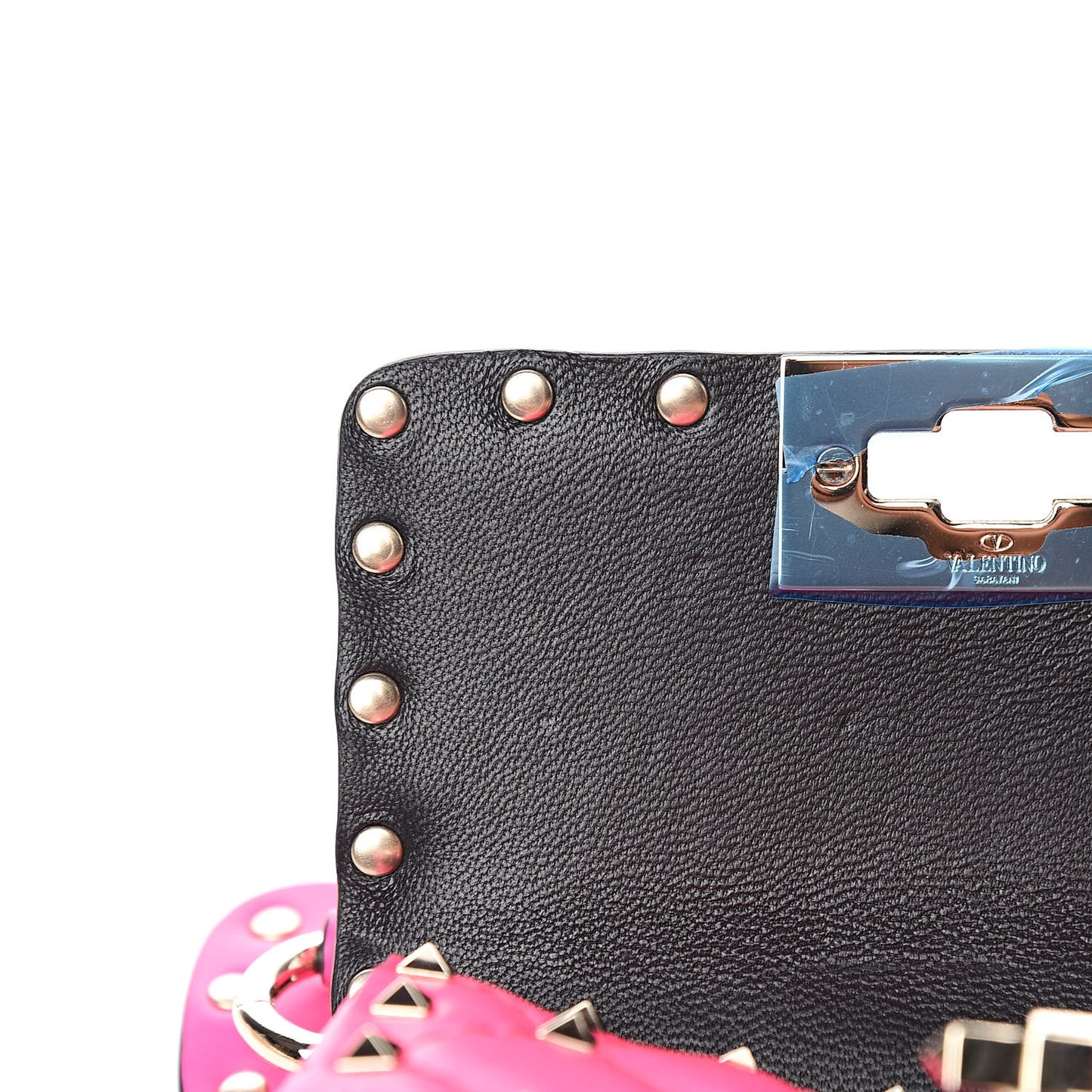 Calfskin Micro Rockstud Spike Shoulder Bag Azalea