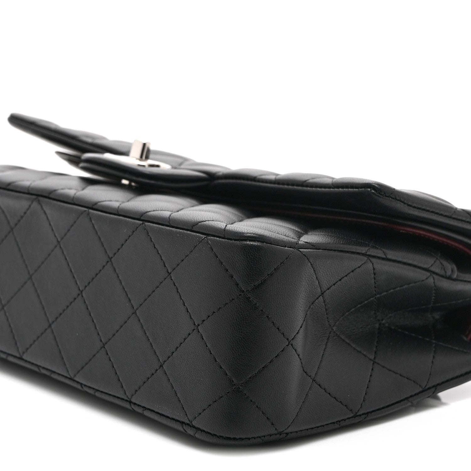 Chanel Lambskin Quilted Medium Double Flap Black 10 of 11