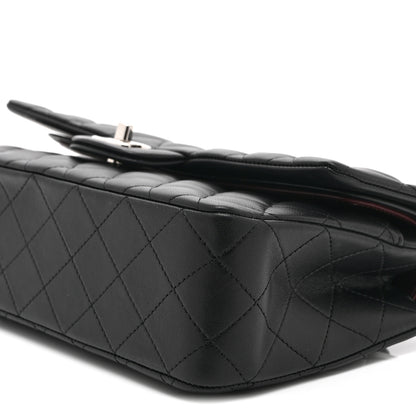 Chanel Lambskin Quilted Medium Double Flap Black 10 of 11