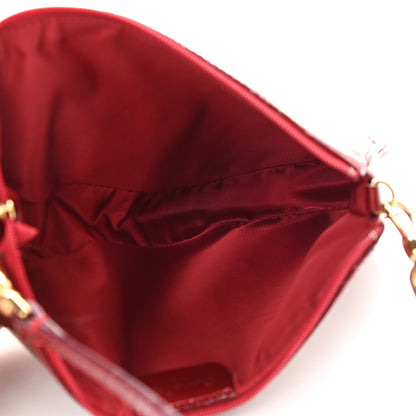 Christian Dior Patent Monogram Mini Saddle Pochette Red 5 of 12
