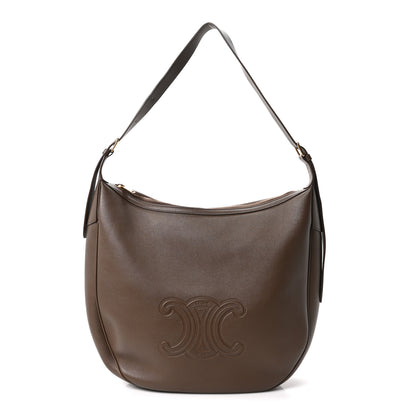 Celine Supple Calfskin Large Triomphe Heloise Shoulder Bag Taupe 1 of 12