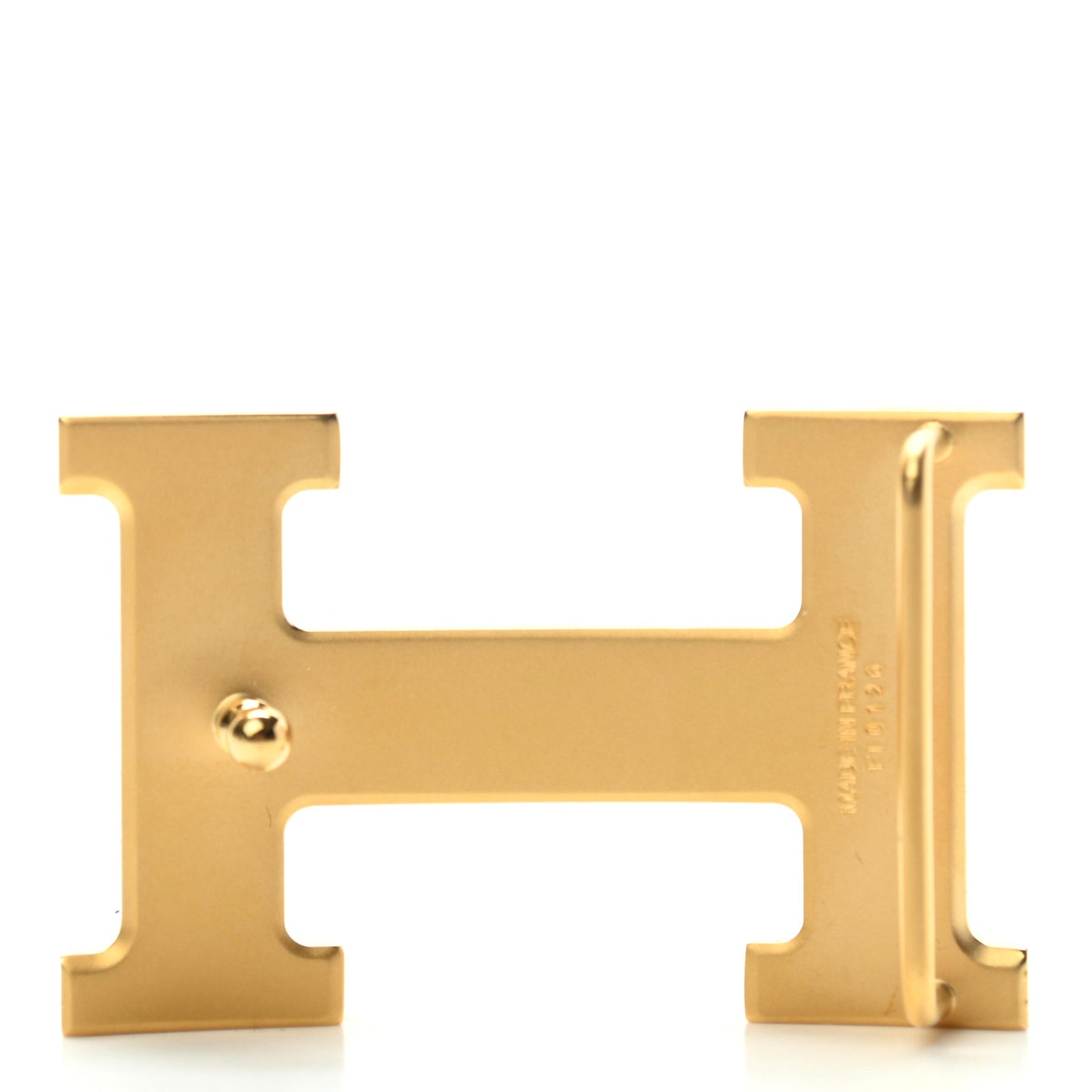 Polished 32mm H Belt Buckle Gold