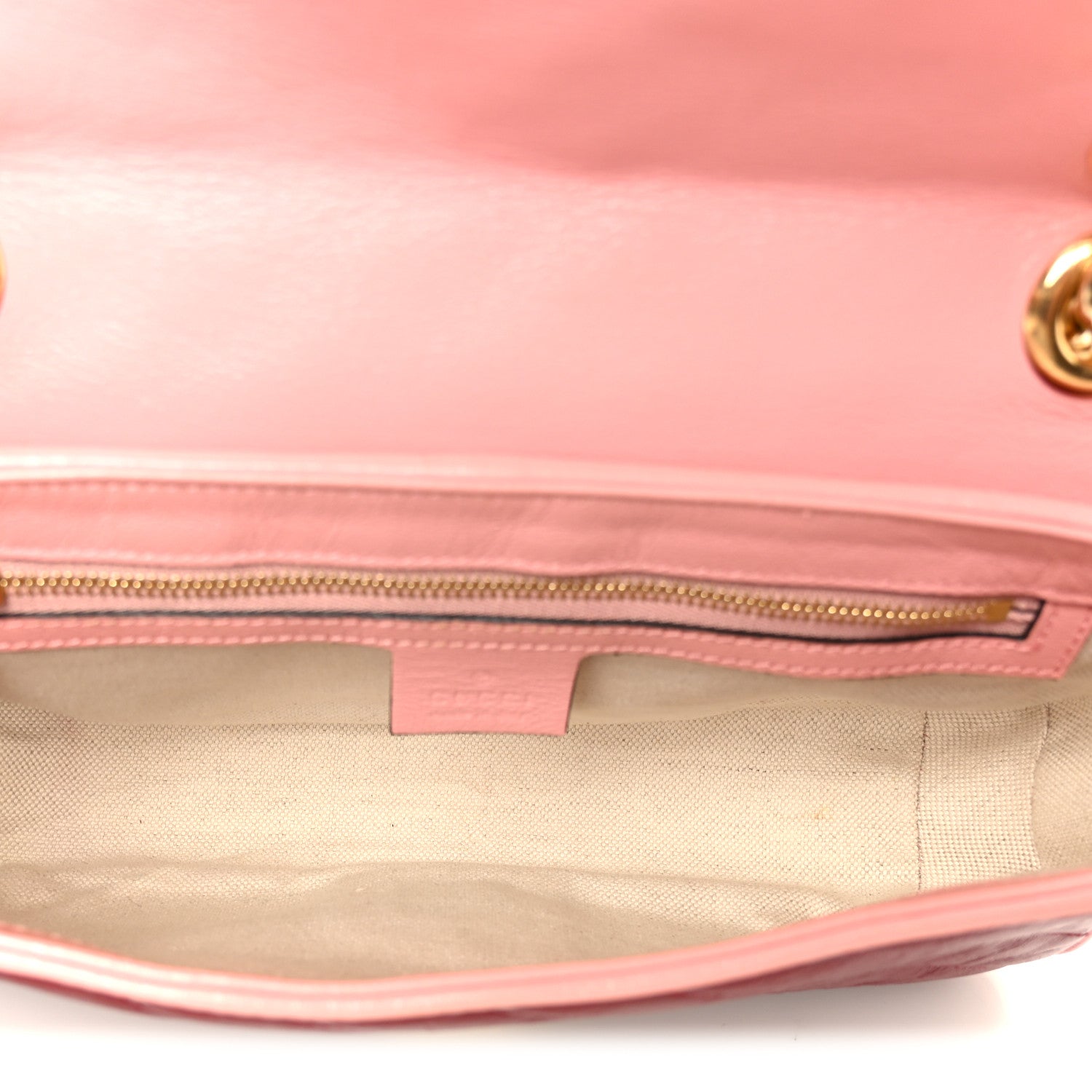 Gucci Azalea Calfskin Enamel Matelasse Diagonal Small Torchon GG Marmont Shoulder Bag New Cherry Red Wild Rose 5 of 11