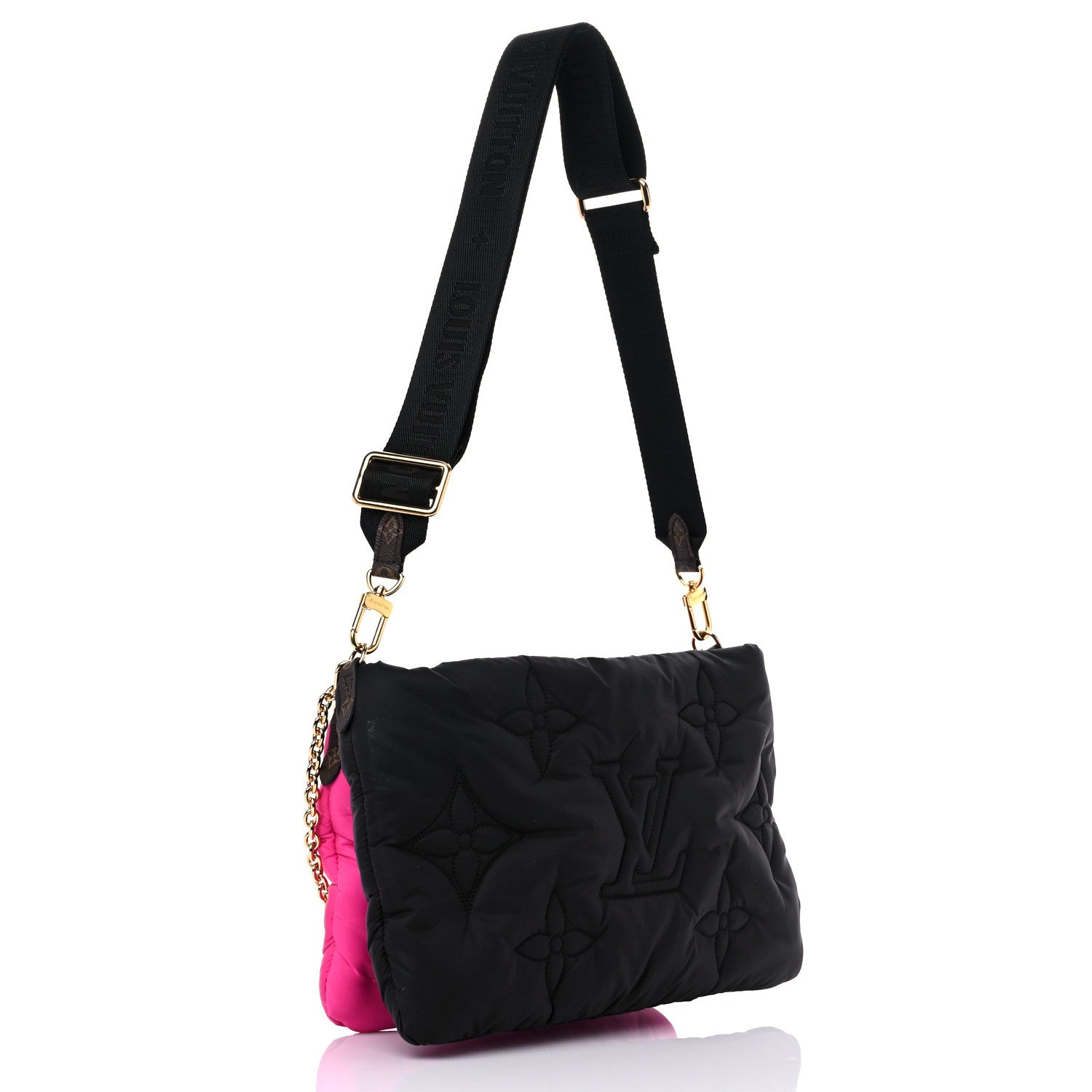 Louis Vuitton Econyl Monogram Pillow Maxi Multi Pochette Accessories Black Fuchsia 3 of 19