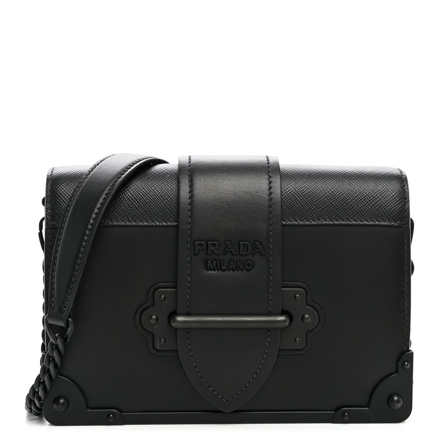 City Calfskin Saffiano Cahier Bag Black