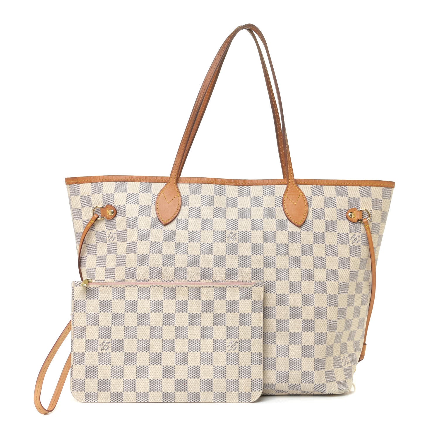 Louis Vuitton Damier Azur Neo Neverfull MM Rose Ballerine 1 of 20