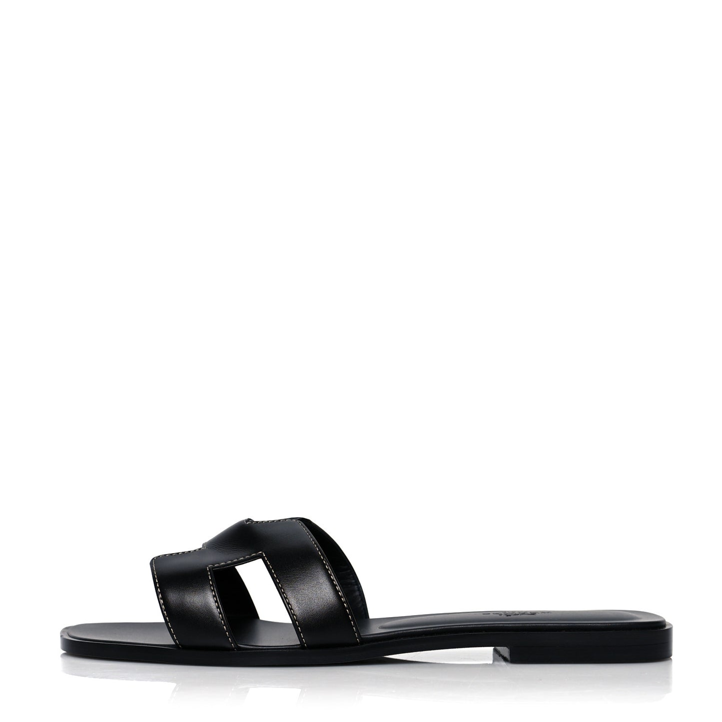 Box Calfskin Oran Sandals 40 Black