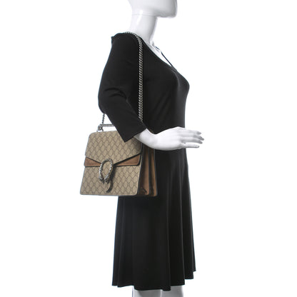 Gucci GG Supreme Monogram Medium Dionysus Shoulder Bag Taupe 2 of 15