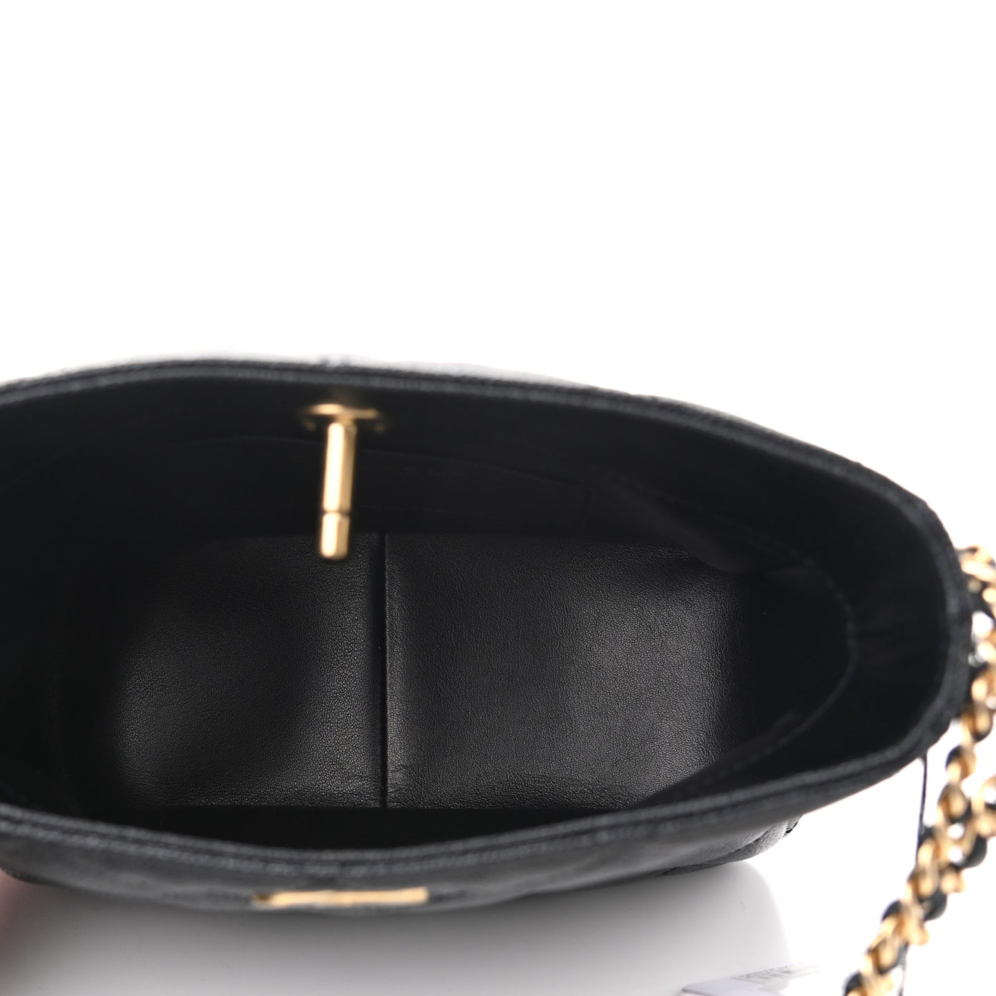 Caviar Quilted Small Pick Me Up Hobo Black