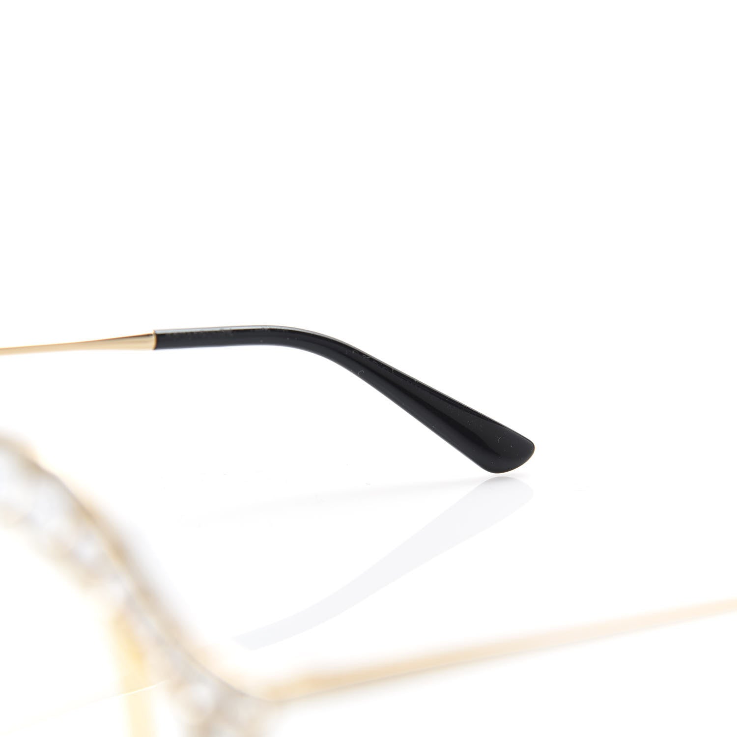 Gucci Metal Crystal Cat Eye Glasses GG0046S Gold 5 of 7