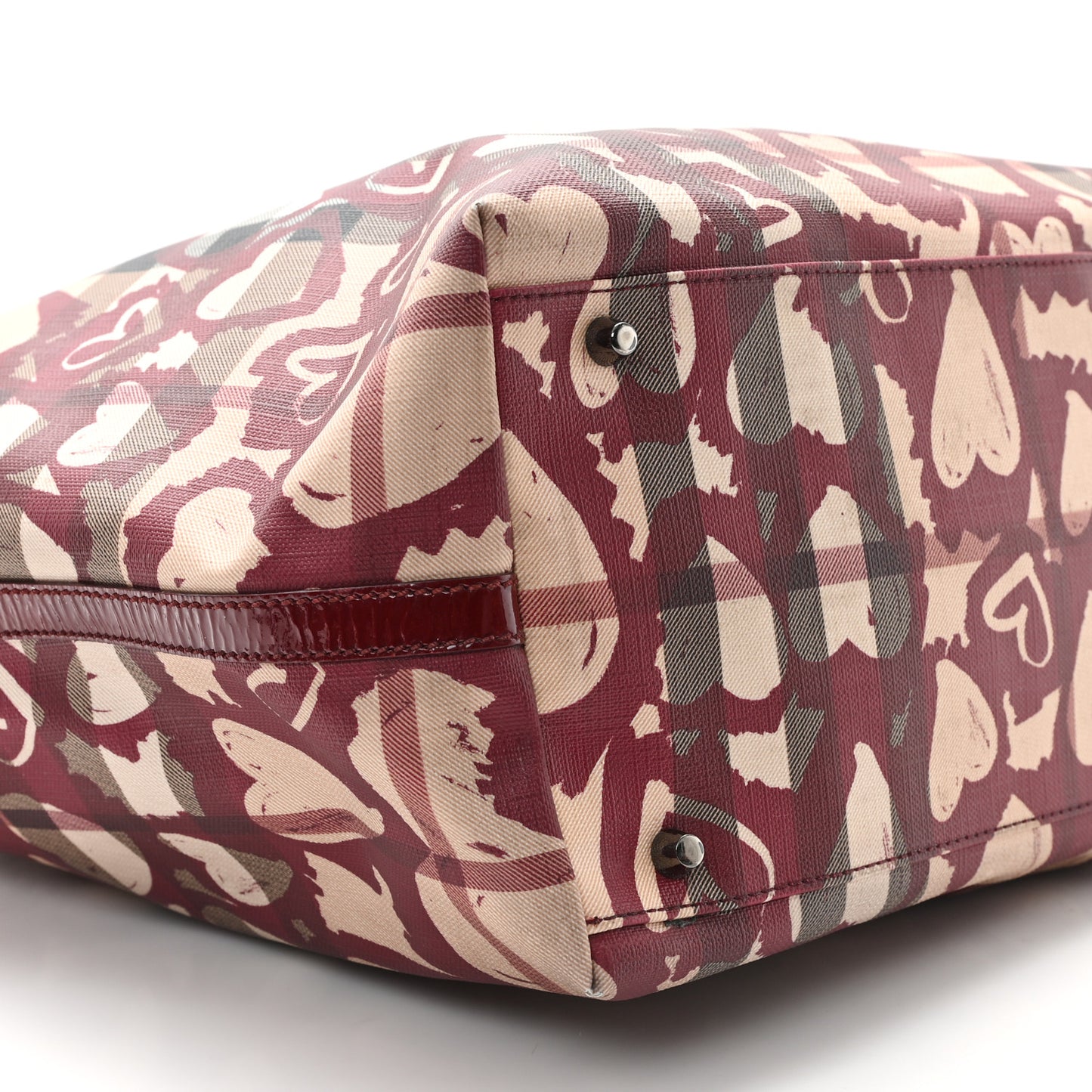 Nova Check Heart Tote Red