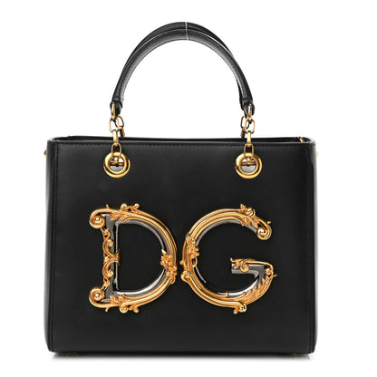 Dolce & Gabbana Nappa Large DG Girls Tote Black 1 of 10