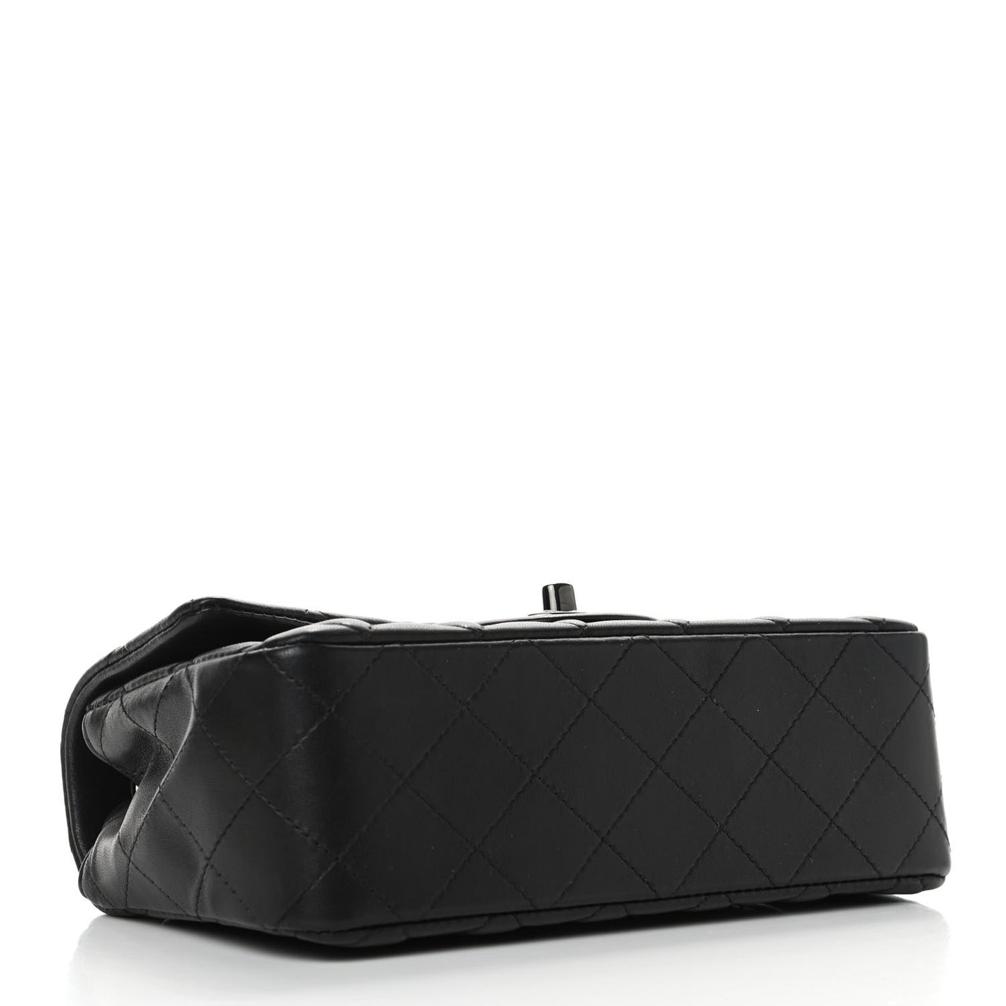 Lambskin Quilted Mini Rectangular Flap So Black