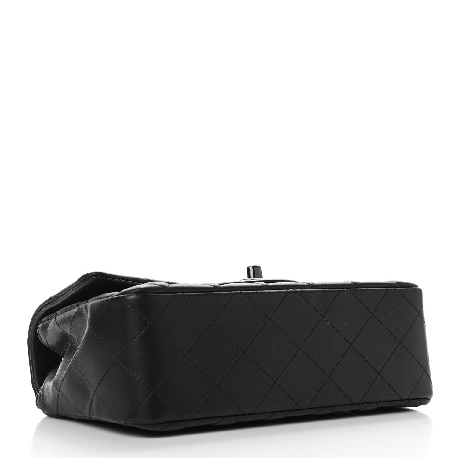 Chanel Lambskin Quilted Mini Rectangular Flap So Black 3 of 4