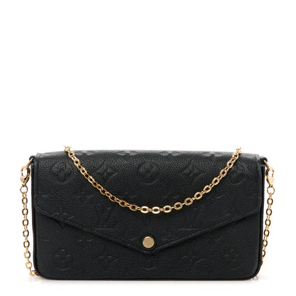 Louis Vuitton Empreinte Pochette Felicie Chain Wallet Black 1 of 14