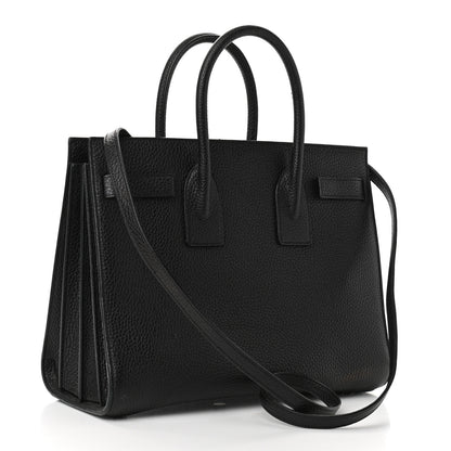 Saint Laurent Grained Calfskin Small Sac De Jour Black 3 of 11