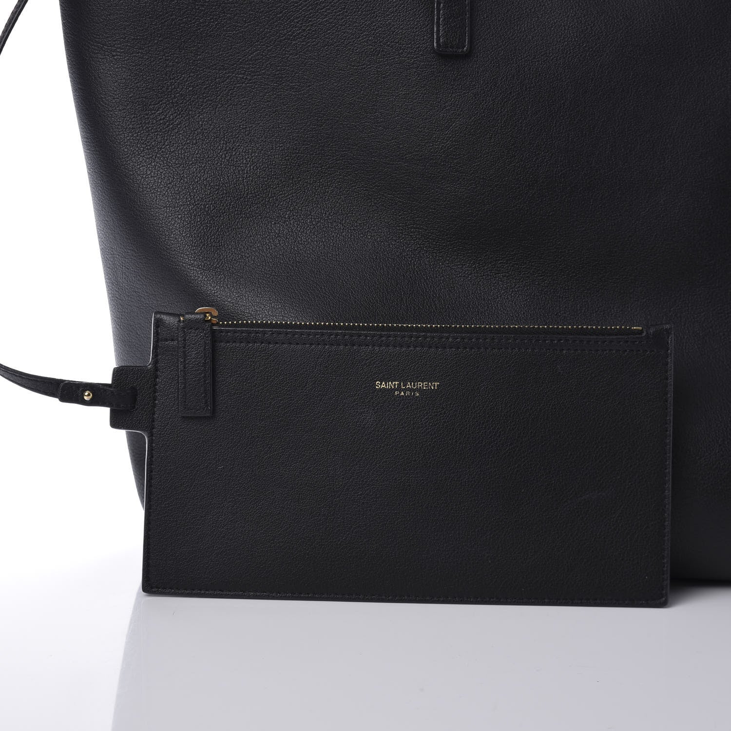 Saint Laurent Calfskin Large Shopping Tote Black 11 of 12