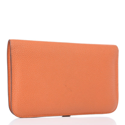 Hermes Togo Dogon Duo Wallet Orange 3 of 14