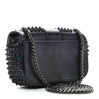 Christian Louboutin Calfskin Spikes Sweety Charity Crossbody Bag Black 2 of 9