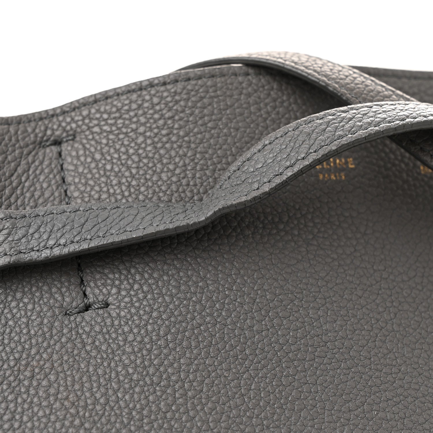 Celine Soft Grained Calfskin Medium Belt Cabas Phantom Grey 13 of 15