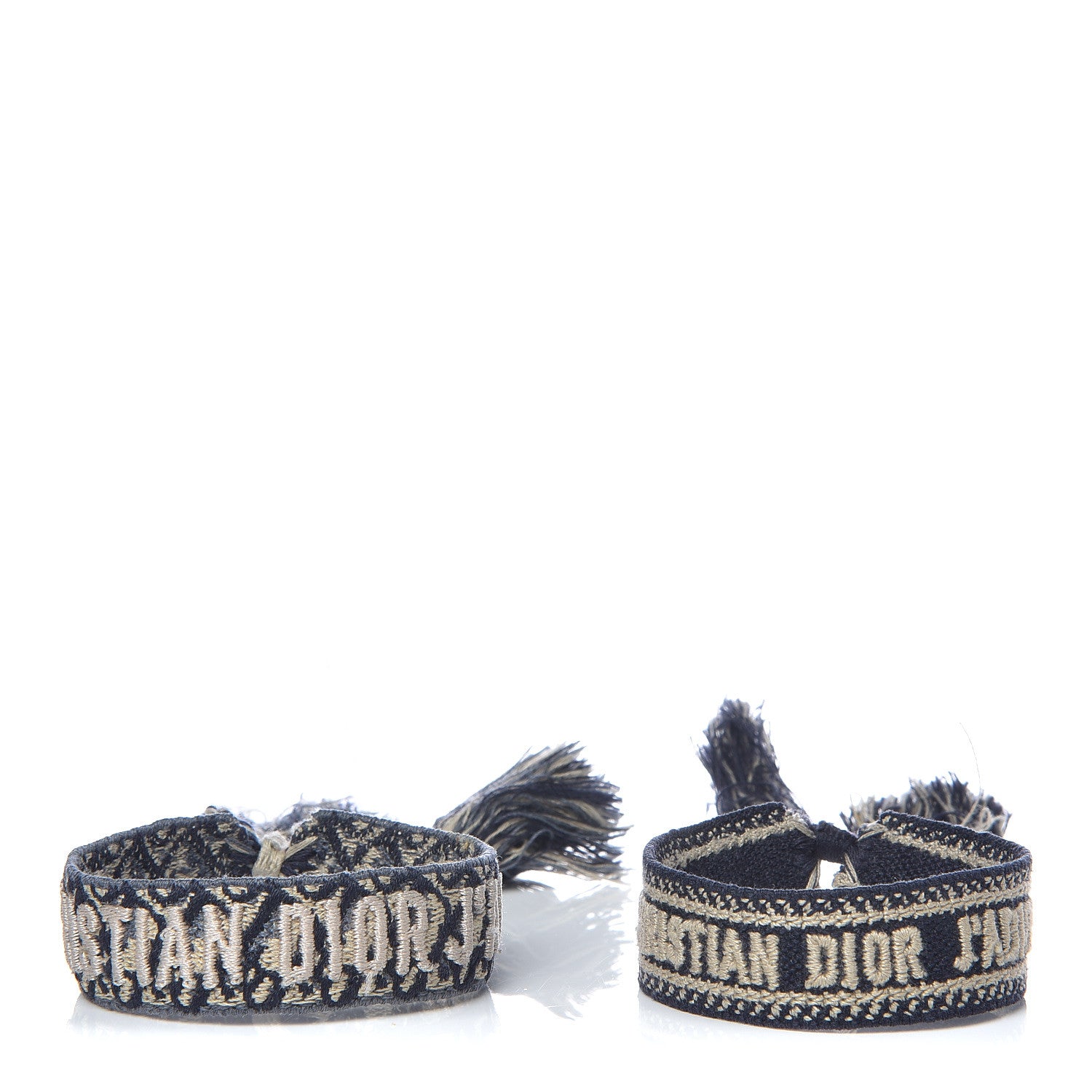 Christian Dior Woven Cotton J'Adior Friendship Bracelet Set Navy 1 of 4