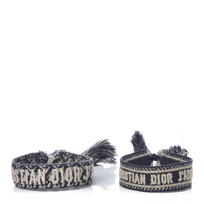 Christian Dior Woven Cotton J'Adior Friendship Bracelet Set Navy 1 of 4