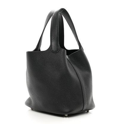 Hermes Taurillon Clemence Picotin Lock 18 PM Black 3 of 9