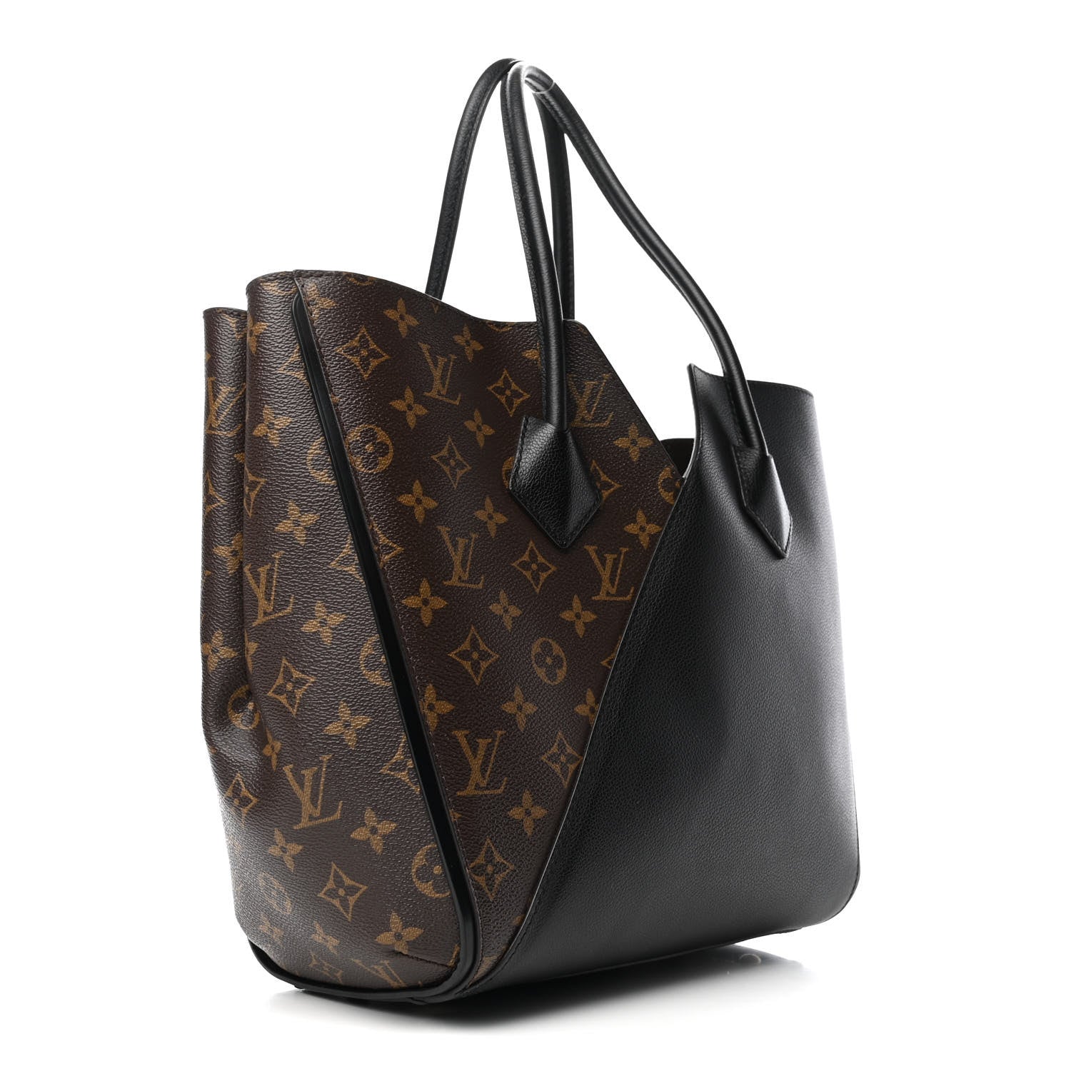 Louis Vuitton Calfskin Monogram Kimono Tote Black 2 of 4
