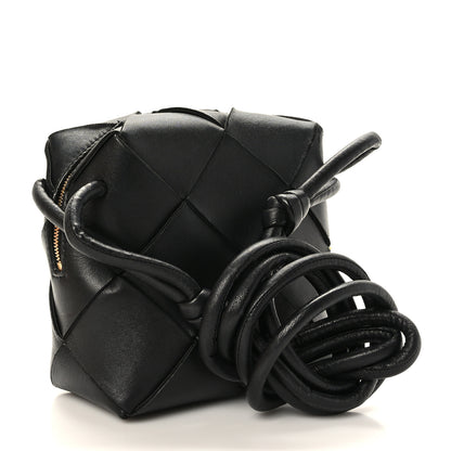 Bottega Veneta Lambskin Maxi Intrecciato Mini Cassette Camera Bag Black 3 of 8