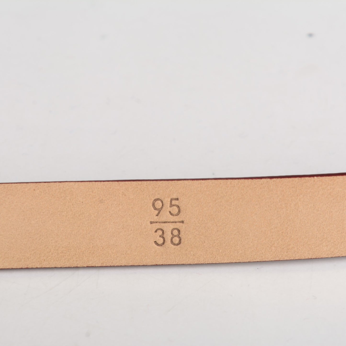 Caviar CC Logo Skinny Belt 95 38 Dark Red