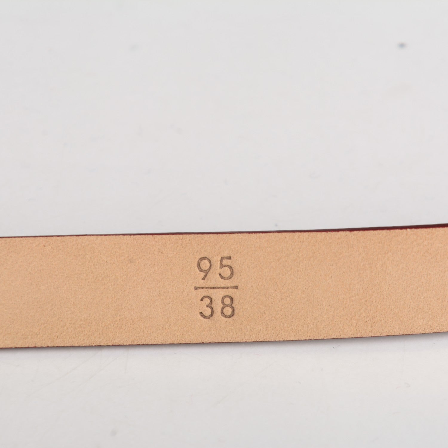 Chanel Caviar CC Logo Skinny Belt 95 38 Dark Red 6 of 8