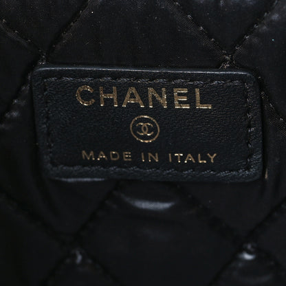 Chanel Lambskin Bi Quilted Large Cosmetic Case Black 6 of 8