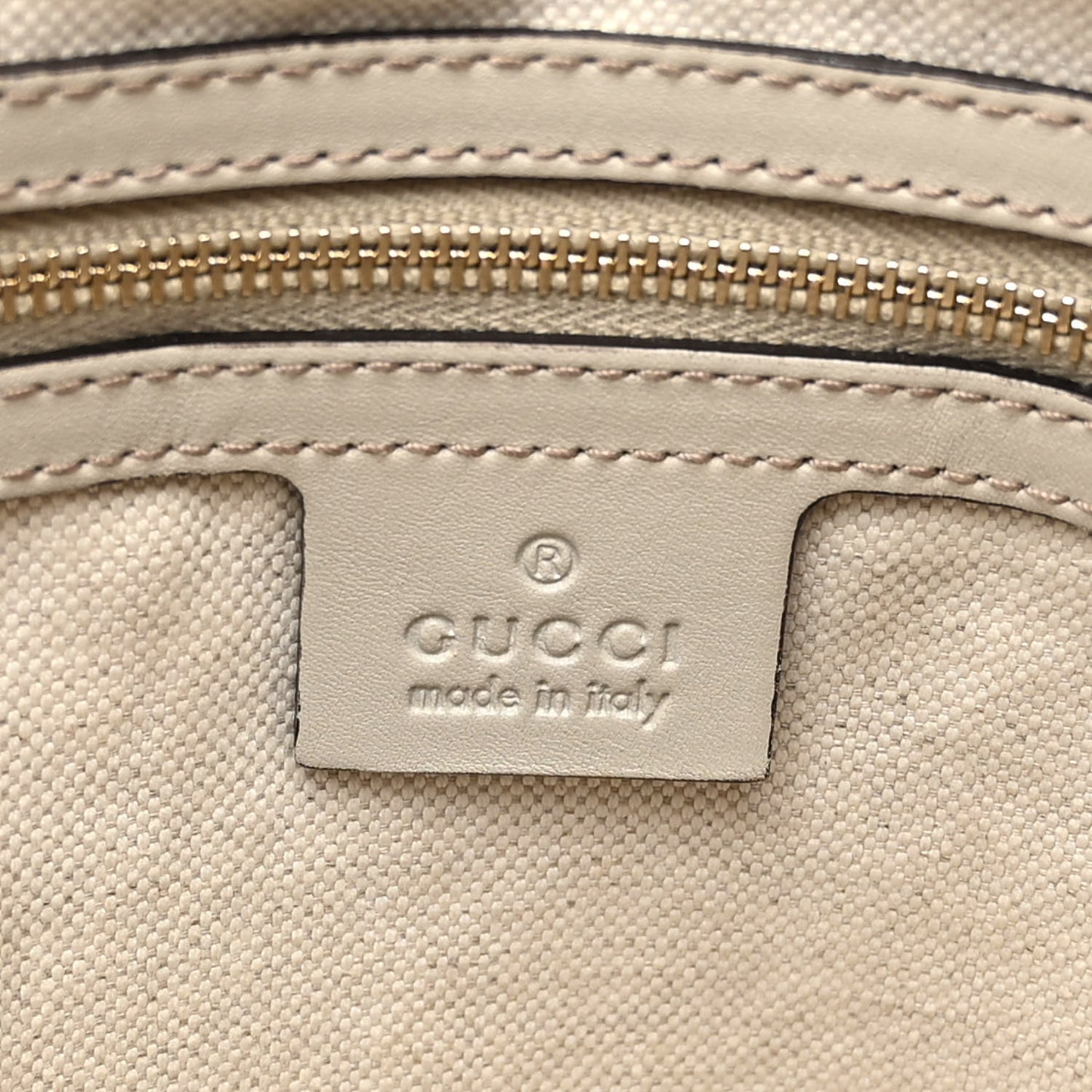 Microguccissima Medium Nice Tote Beige