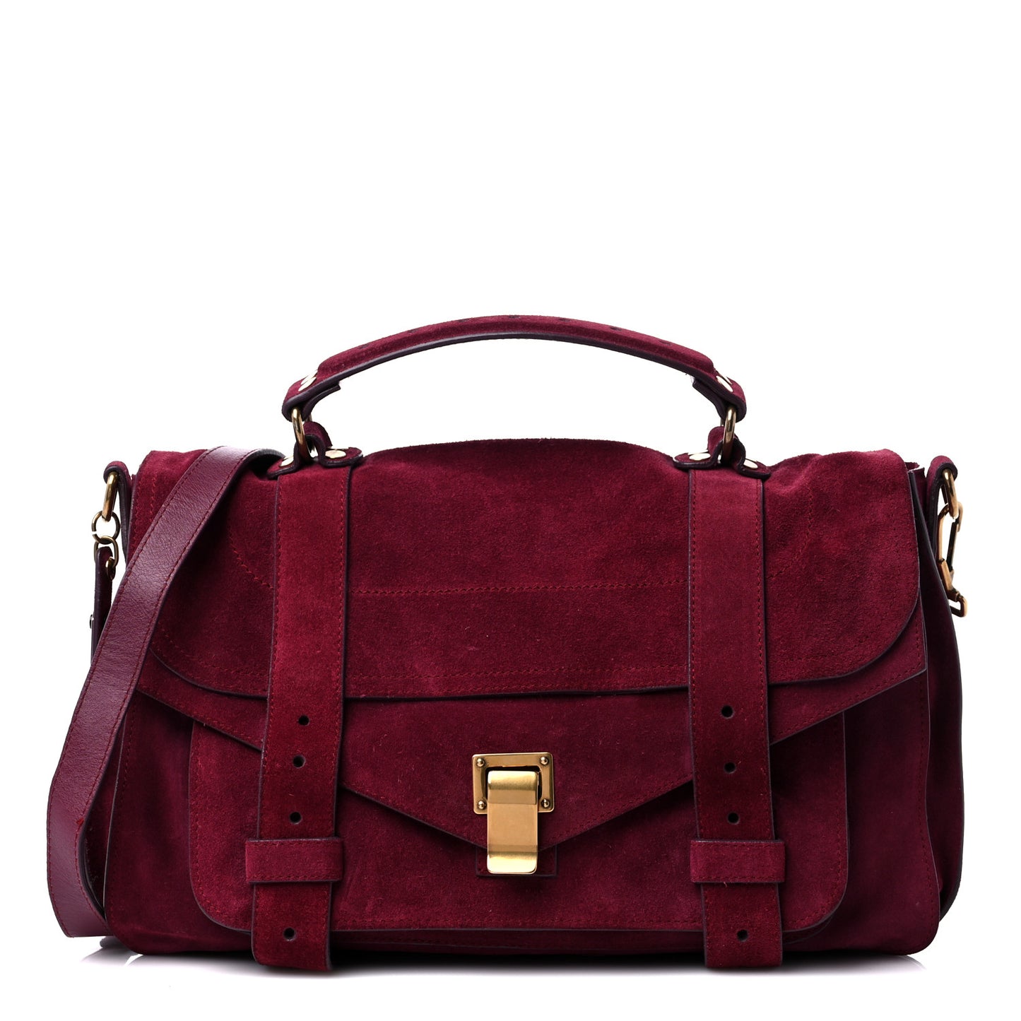 Suede Medium PS1 Satchel Raspberry