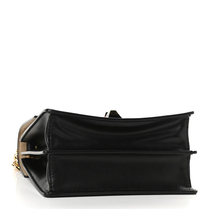 Fendi Vitello Liberty Bi-Color FF 1974 Embossed Small Kan I Shoulder Bag Black Maya 4 of 9