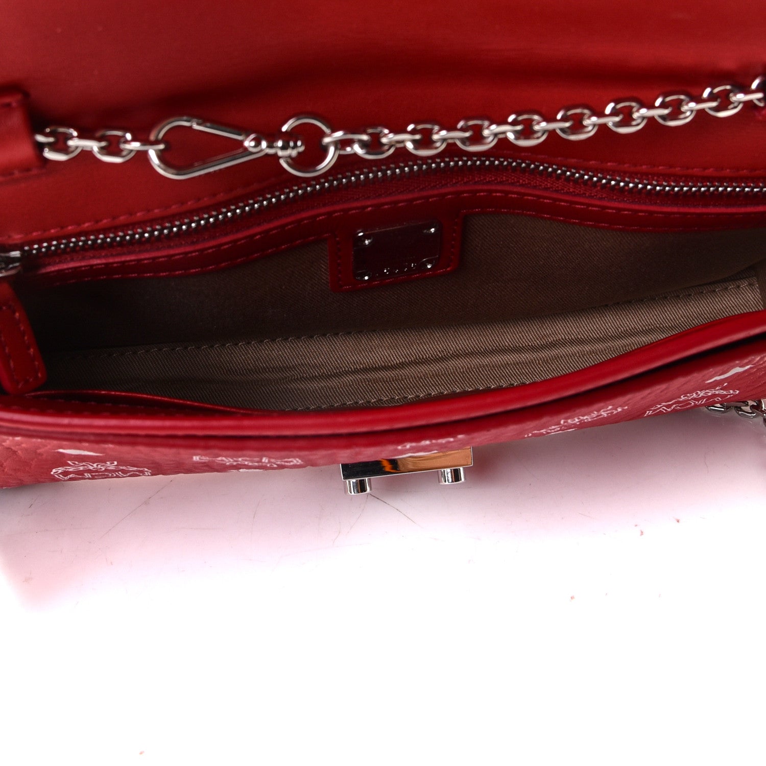 MCM Visetos Patricia Wallet On Chain Red 5 of 6