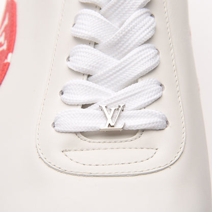 Louis Vuitton X SUPREME Calfskin Monogram Sneakers 9 White Red 12 of 12