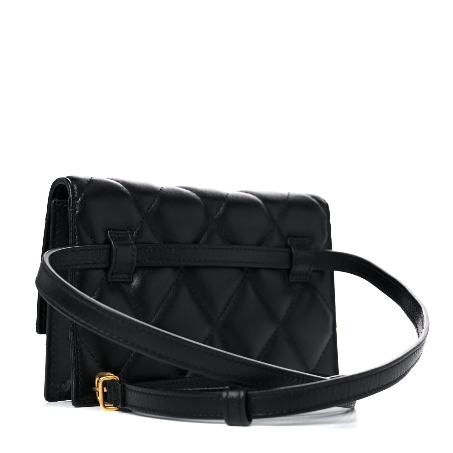Nappa Calfskin Quilted XS Sharp Belt Bag Black