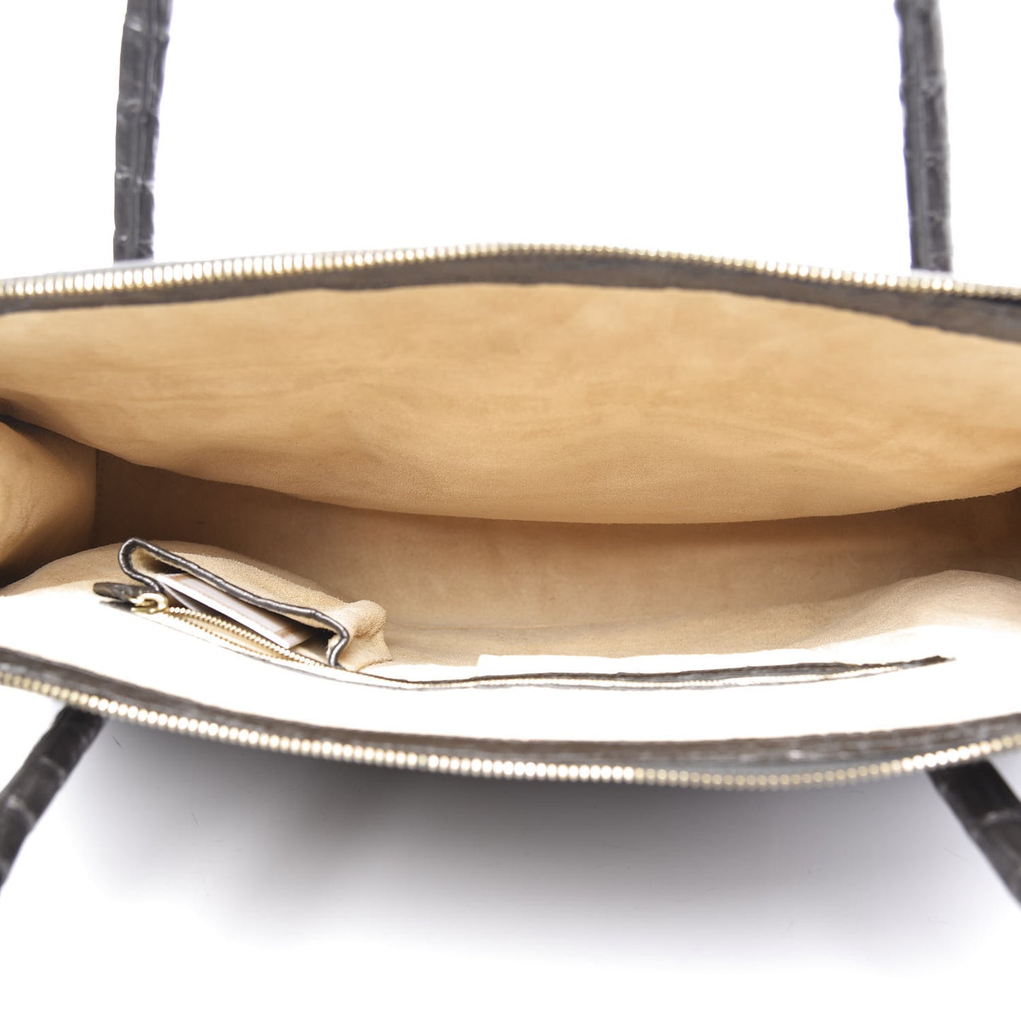 Metallic Crocodile Snakeskin Shoulder Bag Silver Gold