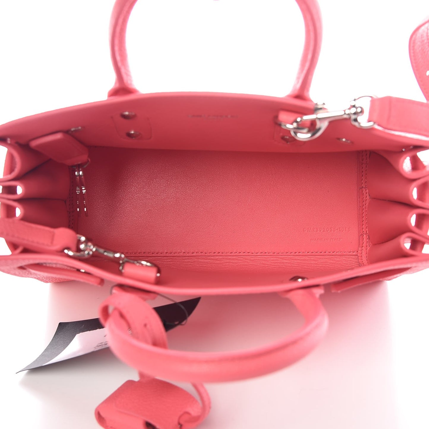 Grained Calfskin Nano Sac De Jour Coral