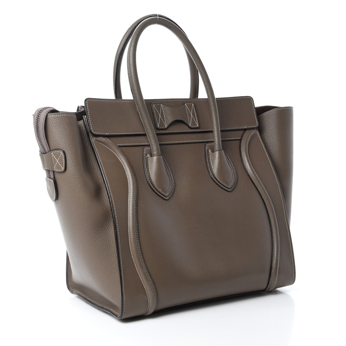 Drummed Calfskin Mini Luggage Souris
