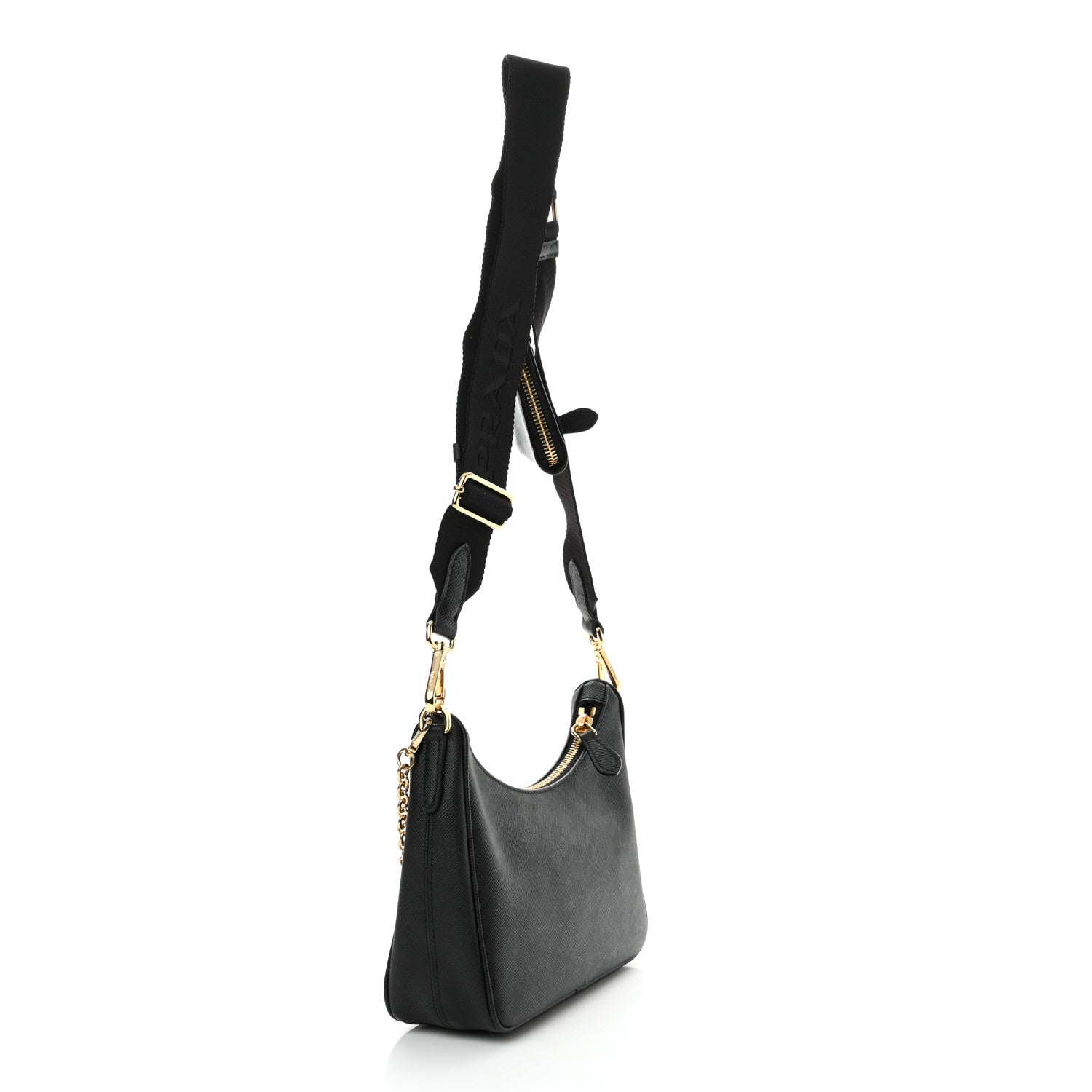 Prada Saffiano Lux Re-Edition 2005 Shoulder Bag Black 3 of 11